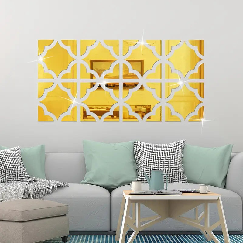 Luxury Geometric Acrylic Mirror Set (4/8pcs)