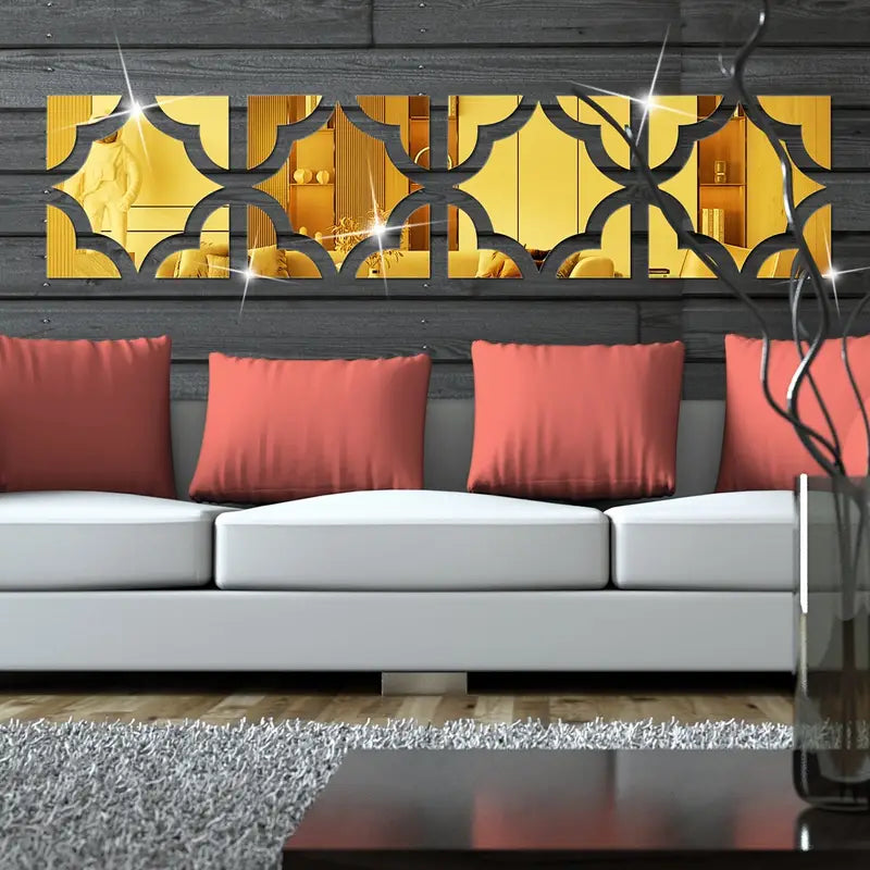 Luxury Geometric Acrylic Mirror Set (4/8pcs)