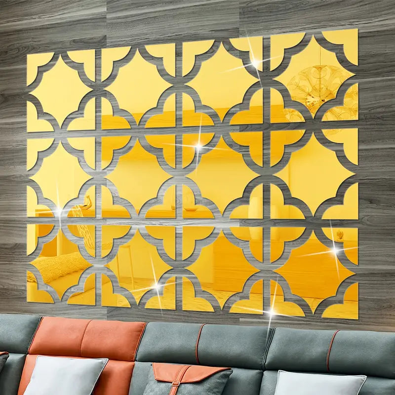 Luxury Geometric Acrylic Mirror Set (4/8pcs)